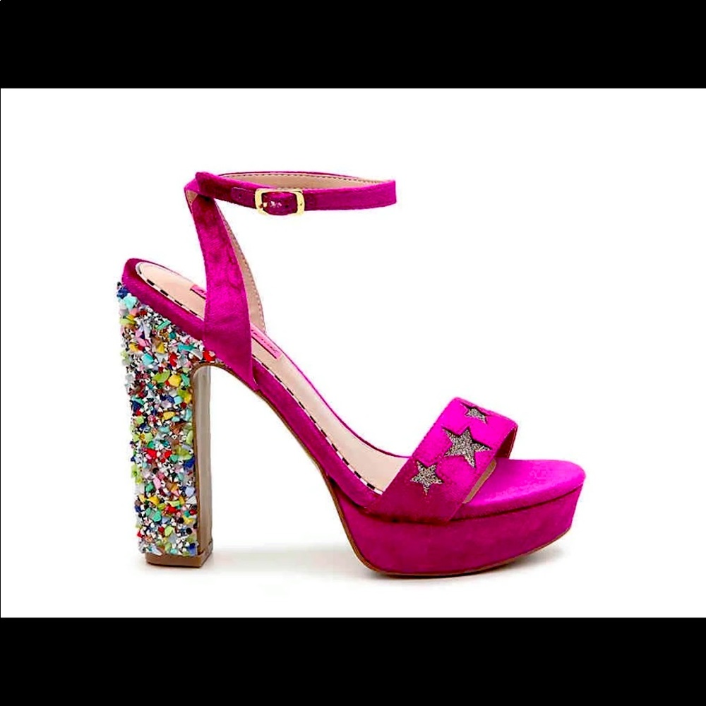 Betsy Johnson Lola velvet platform sandal